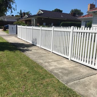 White PVC fencing